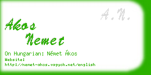 akos nemet business card