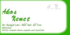 akos nemet business card